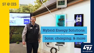 ST at CES 2024 — Hybrid Energy Solutions Solar grid storage and charging [upl. by Otiv41]