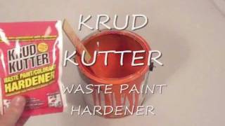 Harden your old paint with Krud Kutter Waste Paint Hardener [upl. by Notwal563]