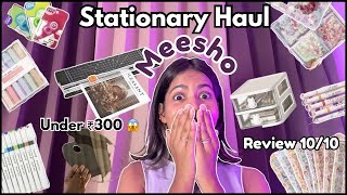 Huge MEESHO Stationery Haul  Under ₹300 🥳 With Review 🫶🏻  Art and Journaling Stickers 😱 meesho [upl. by Alyak776]