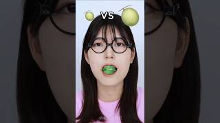 Big Fruit Vs Small Fruit Eating Challenge 🤣shortstrending humanitychallengeytshortfoodchallenge [upl. by Dnomayd913]