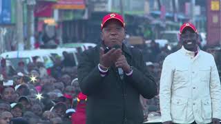 President Uhuru Kenyatta campaigns in Eldoret town Uasin Gishu County [upl. by Cherice]