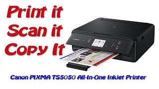 Canon PIXMA TS5050 AllInOne Inkjet Printer [upl. by Eednak314]