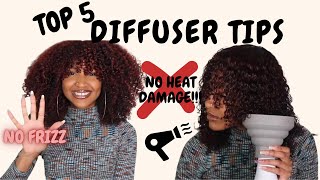 TOP 5 Diffuser Tips 3C4A Natural Hair [upl. by Wheelwright]