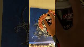 Lacquer spray for painting  lacquer or varnish  how to do lacquer spray on painting calligraphy [upl. by Lathe]