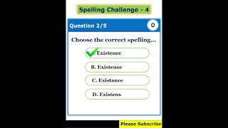 Spelling Challenge 4 [upl. by Angeline]