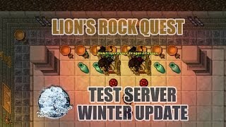 Lions Rock Quest Noble Lion Mount  Test Server Winter Update 2014  Tibia [upl. by Gigi197]