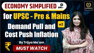 Economic Inflation  Demand Pull and Cost Push Inflation  For UPSC  Pre amp Mains By Trijya maam [upl. by Enale]