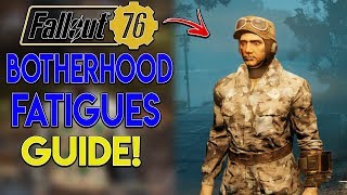 FALLOUT 76 Rare Armor Guide  Brotherhood Fatigues [upl. by Nytsirk]