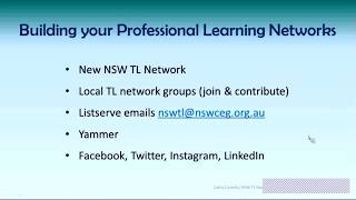 NSW TL Network Practical support for beginning Teacher Librarians Cathy Costello [upl. by Donald573]