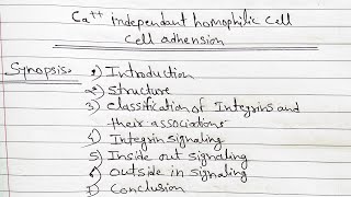 Ca independent homophilic cell substaratum Adehesion msc zoology notes [upl. by Ilarin148]