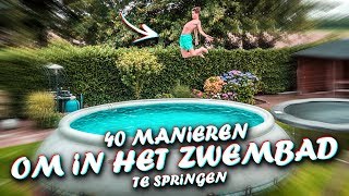 40 MANIEREN OM IN HET ZWEMBAD TE SPRINGEN [upl. by Aneelad]