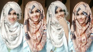 2 Easy and Casual hijab tutorial for schoolcollege students Easy Hijab tutorial  Noshin Nower ❤ [upl. by Acinnej]