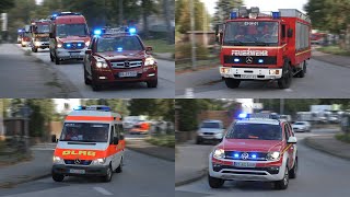 Gefahrgutübung in Störfallbetrieb Einsatzfahrten Feuerwehr und Rettungsdienst in Geesthacht [upl. by Inot]