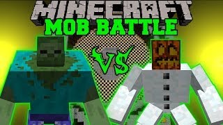 MUTANT SNOW GOLEM VS MUTANT ZOMBIE  Minecraft Mob Battles  Mutant Creatures Mods [upl. by Linn812]