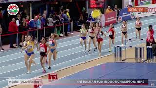 U20 Balkan indoor championship 2020  800m woman [upl. by Millur]