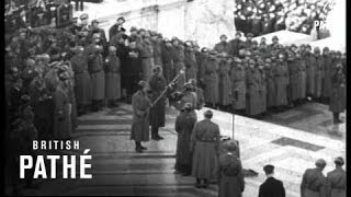 Italia Roma Aka Mussolini Military Parade  Presenting Medals To War Widows 1936 [upl. by Ettegdirb7]