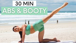 30 MIN ABS amp BOOTY WORKOUT  Intermediate Mat Pilates No Equipment [upl. by Okimuk]