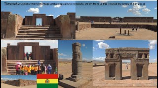 Tiwanaku PreColumbian archaeological site in Bolivia 70 km from La Paz UNESCO World Heritage [upl. by Troc]