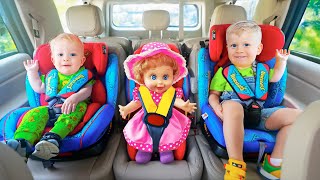 Let’s Buckle Up Whos At the Door  MORE BEST Kids Videos with Diana and Roma Family [upl. by Aicatsan]