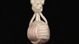 Paracordist How To Tie a Monkeys Fist Knot Supported by 4 Strands [upl. by Edak953]