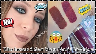 Kiko Instant Colour Matte Liquid Lip Colour  Swatches e Review  laEliZ80 [upl. by Boys620]