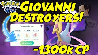 How to Beat Giovanni Shadow CRESSELIA With a Team Below 1300cp in Pokemon GO [upl. by Oalsinatse]