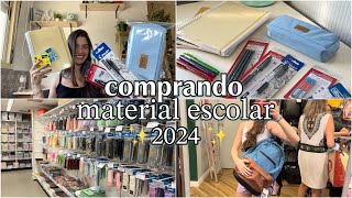 Comprando meu material escolar 2024 VLOG e review [upl. by Fante10]