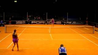 Carina Witthoeft vs Ana Konjuh service  return game  Porsche Tennis Grand Prix 2016 [upl. by Atsiuqal]