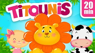 La maison des Animaux 20min de Comptines  Chansons avec les Titounis  French Nursery Rhymes [upl. by Kilan]