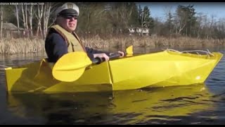 Fluted plastic foldable one sheet kayak  boat [upl. by Mateusz]