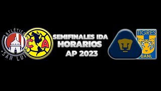 HORARIOS CANALES Y FECHAS DONDE VER LAS SEMIFINALES IDA  LIGA MX APERTURA 2023 [upl. by Akcinehs]