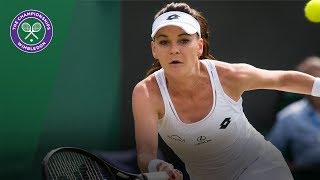 Agnieszka Radwanska v Jelena Jankovic highlights  Wimbledon 2017 first round [upl. by Kalbli]