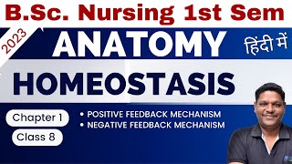 CLASS 8  HOMEOSTASIS  POSITIVE AND NEGATIVE FEEDBACK MECHANISM  BSc Nursing 1st Sem [upl. by Muriel]