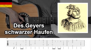 Des Geyers schwarzer Haufen  fingerstyle guitar TAB [upl. by Ardussi368]