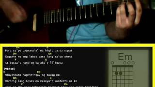 Dahil Sayo by Inigo Pascual Guitar Chords and quick strumming tutorial [upl. by Urania]