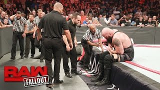 Big Show exits the arena following the destructive conclusion of Raw Raw Fallout April 17 2017 [upl. by Trust]