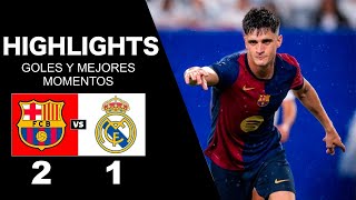 BARCELONA vs REAL MADRID 21  RESUMEN y GOLES  AMISTOSO 2024 [upl. by Noyek]