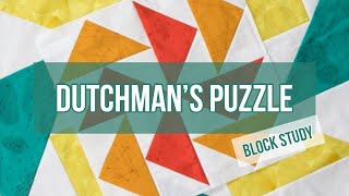 FREE Quilt Block Dutchman Puzzle [upl. by Atir453]