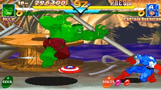 Captain America shielded super soldier vs Incredible Hulk superior jump marvel superheroes gameplay [upl. by Yrrehs]