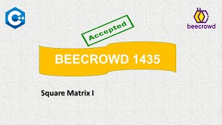 Beecrowd URI 1435 Square Matrix I Solution with C  URI Problem [upl. by Fatimah]