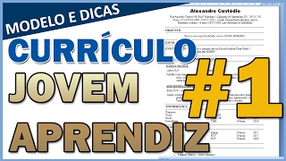 Como fazer um currículo para jovem aprendiz 01 [upl. by Notse]