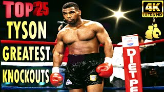 Top 25 Mike Tyson Greatest Knockouts That Will Never Be Forgotten  Highlights Full HD [upl. by Reteid]