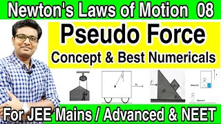 Non Inertial Frame of Reference and Pseudo Force  Pseudo Force  Numericals  Tricks  JEE  NEET [upl. by Kinson]