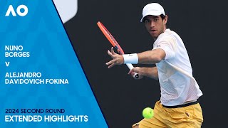 Nuno Borges v Alejandro Davidovich Fokina Extended Highlights  Australian Open 2024 Second Round [upl. by Paco]