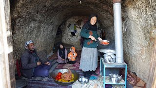 Cold Winter day in a Cave and Cooking Village Style Food Village life of Afghanistan [upl. by Groos654]