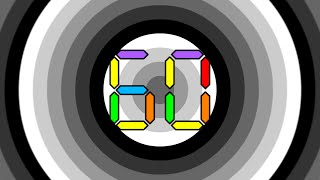 60 Seconds Rainbow Timer in Black and White Tunnel  1 Minute Timer [upl. by Aniraad]