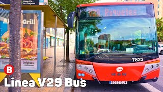 V29 Bus  Autobús de Barcelona  Viaje completo [upl. by Ennoirb]