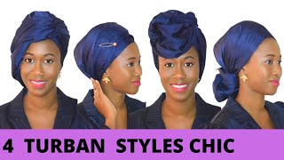 4 Tuto Foulard simple  Turban style tutorial  moussor hijab [upl. by Ynnol]