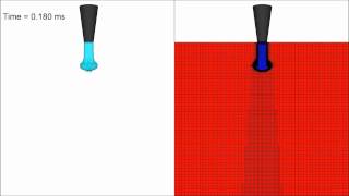 PLICVOF Simulation of Spray in CONVERGE [upl. by Nahshun]