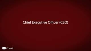 How to pronounce Chief Executive Officer CEO financial terms [upl. by Anjali]